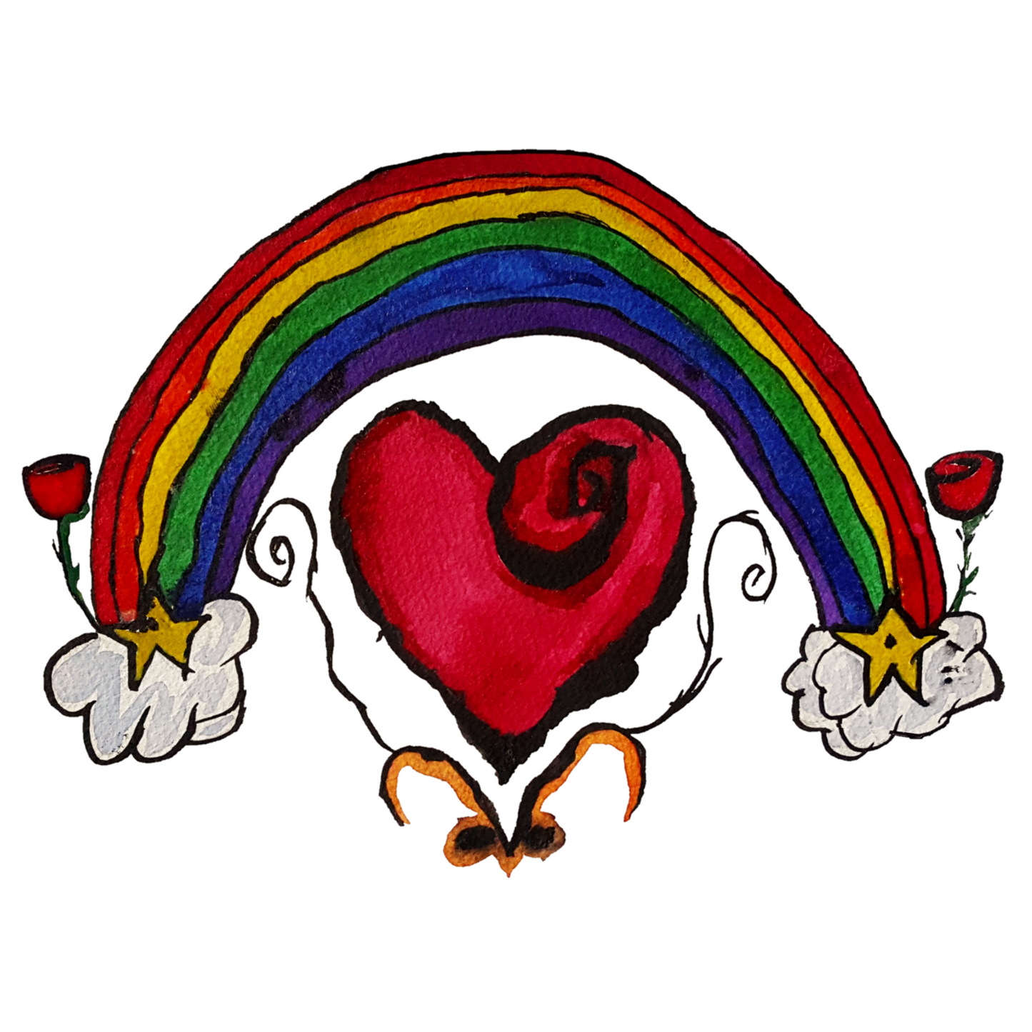 Twisted Heart Vinyl Sticker