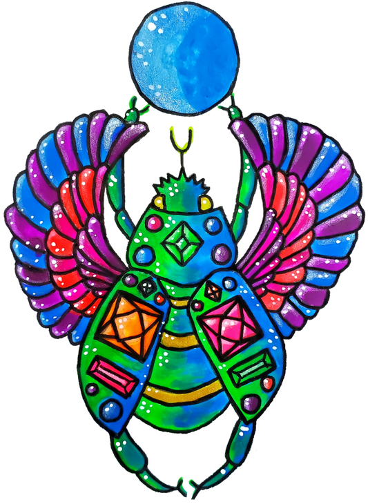 Egyptian Scarab Vinyl Sticker