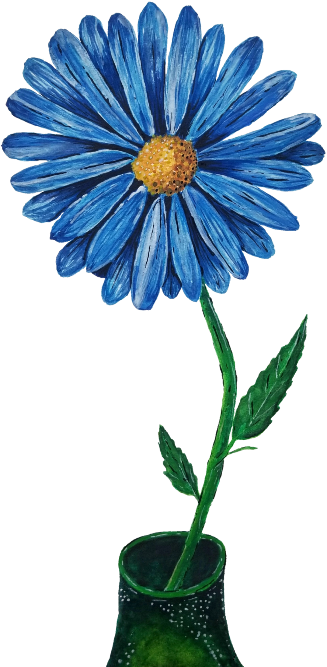 Blue Daisy Vinyl Sticker
