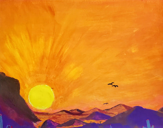 Purple Sunset Vinyl Sticker