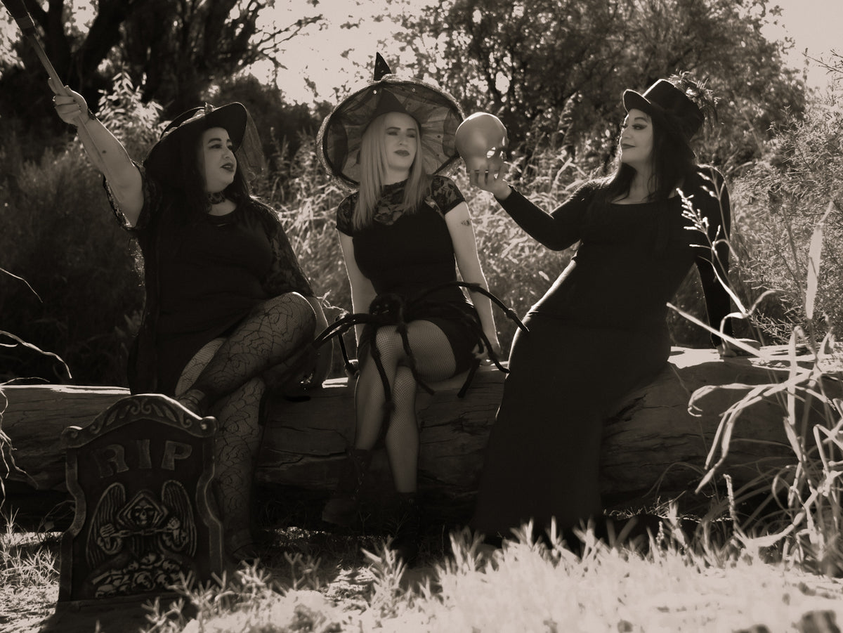 Monochrome styled group portrait